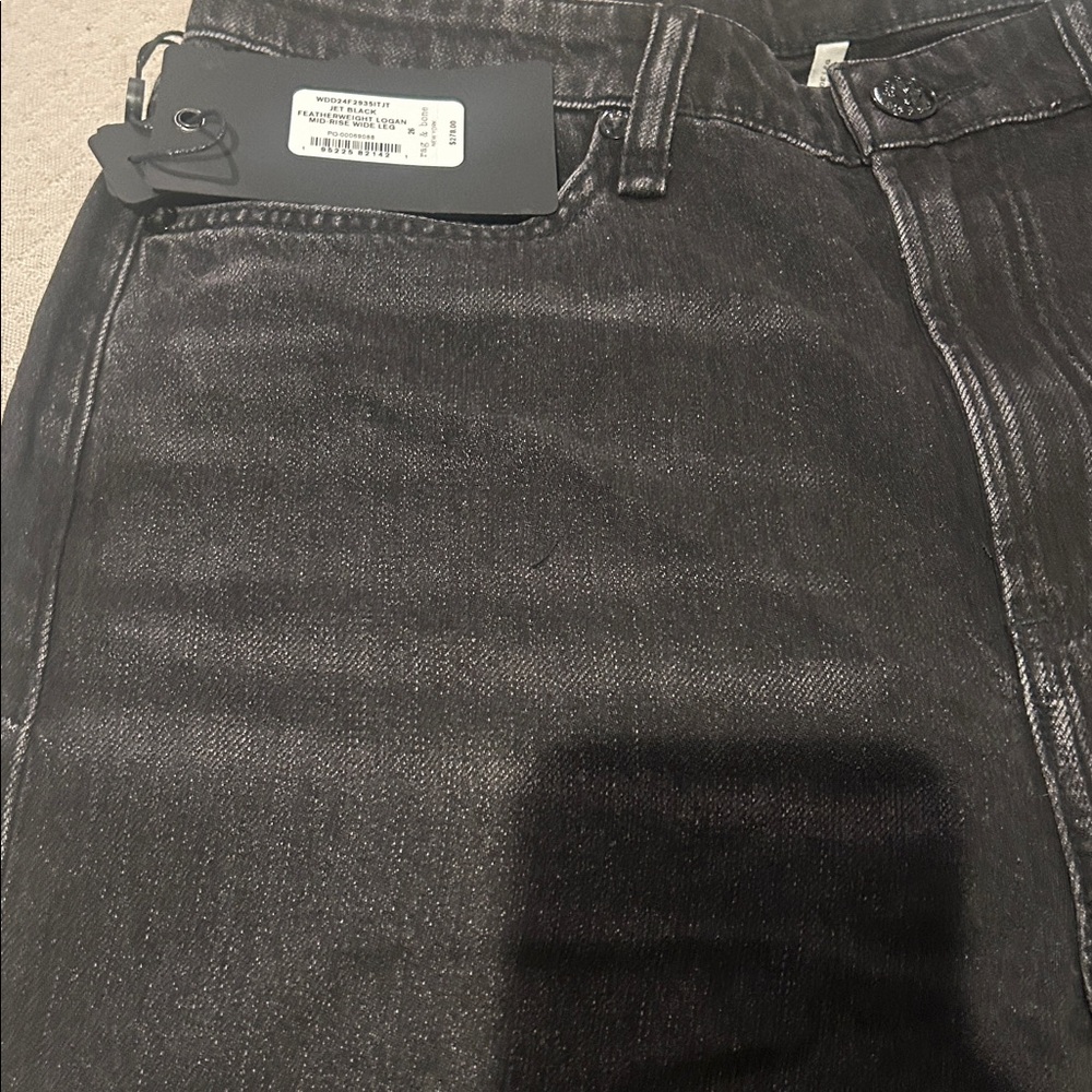 NWT Logan Wide-Leg Jeans Featherweight in Black Size 26 - Picture 7 of 7